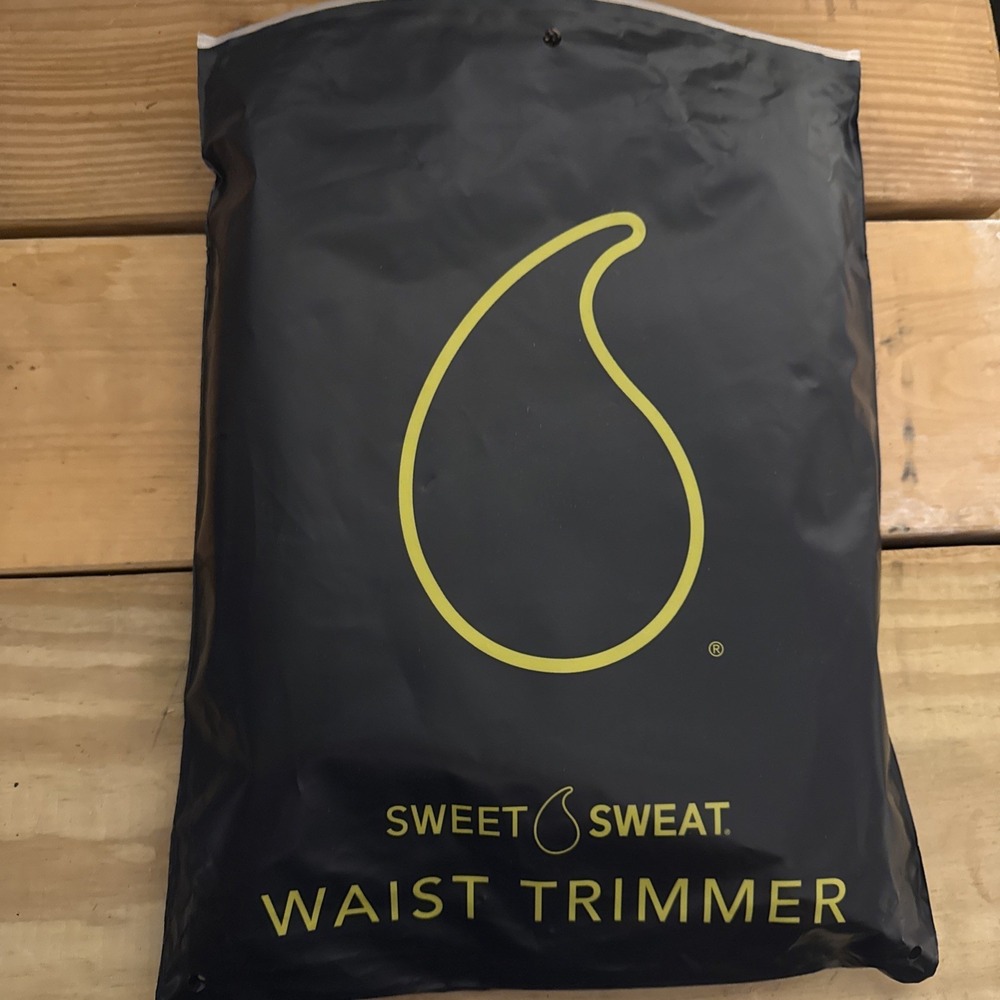 Sweet Sweat Waist Trimmer Band (Women & Men) - Trainer Belt - Black / Yellow XXL